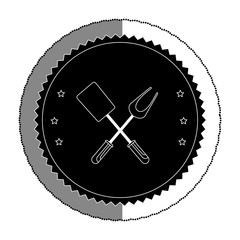 kitchen cutlery menu icon vector illustration design