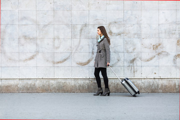 Young woman travelling