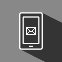 phone sms icon stock vector illustration flat design