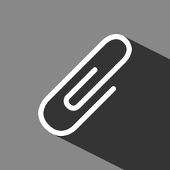 paper clip icon stock vector illustration flat design