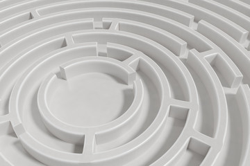 3D rendered illustration of maze.