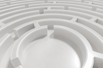 3D rendered illustration of maze.