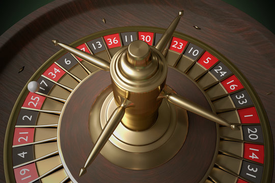 3D rendered illustration of casino roulette. Gambling concept.