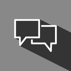 Speech Bubbles Icon. Chat pictogram icon stock vector illustration