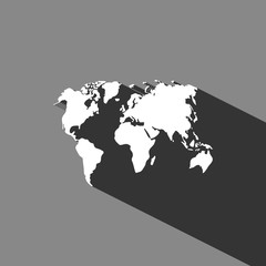 world map icon stock vector illustration flat design
