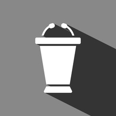lectern with microphone icon stock vector illustration flat design