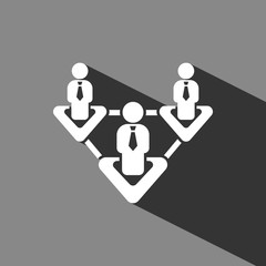 Business people team crowdy walk silhouette concept businesspeople group human resources over world map background vector icon