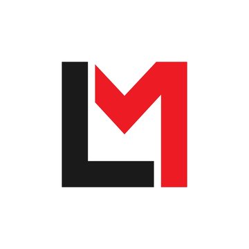 l and m logo vector.