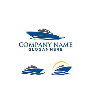 set of Ship logo template vector illustration