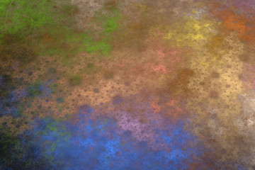 Fractal art background for creative design. Abstract fractal. Decoration for wallpaper desktop, poster, cover booklet, card. Psychedelic. Print for clothes, t-shirt. Magic graphics.