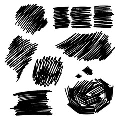 vector marker hand drawn spots as design elements