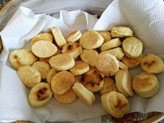Homemade biscuits in a basket
