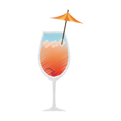 tropical cocktail icon image vector illustration design 
