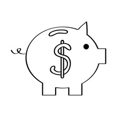 piggy savings isolated icon vector illustration design