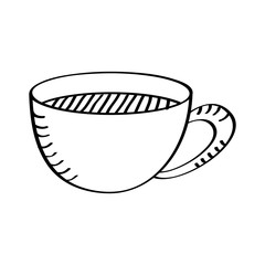 coffee cup silhouette isolated icon vector illustration design