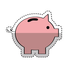 piggy savings isolated icon vector illustration design