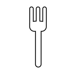 fork cutlery tool isolated icon vector illustration design