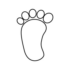 foot print baby isolated icon vector illustration design