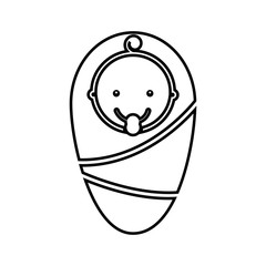 cute baby isolated icon vector illustration design