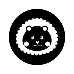 cute baby lion isolated icon vector illustration design