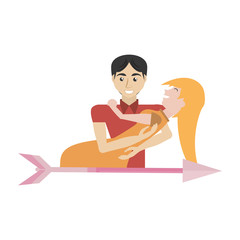 couple romantic together image vector illustration eps 10