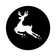 reindeer silhouette isolated icon vector illustration design