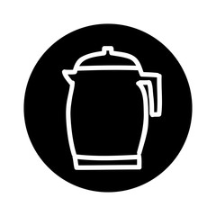 teapot silhouette isolated icon vector illustration design
