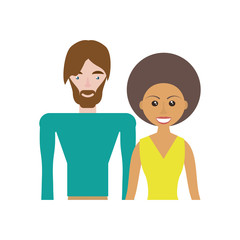 ethnic couple romantic image vector illustration eps 10