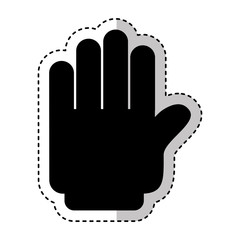 hand human stop silhouette isolated icon vector illustration design