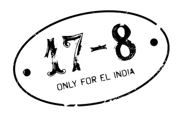 Only For El India rubber stamp. Grunge design with dust scratches. Effects can be easily removed for a clean, crisp look. Color is easily changed.