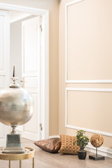 room corner style with home ornaments and pillows