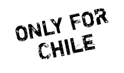 Only For Chile rubber stamp. Grunge design with dust scratches. Effects can be easily removed for a clean, crisp look. Color is easily changed.