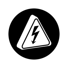 triangle caution signal icon vector illustration design