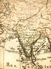 Fototapeta na wymiar アンティークの古地図　インド