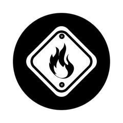 diamond caution sign icon vector illustration design