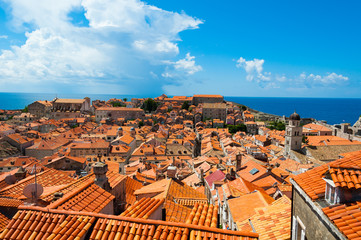 Fototapeta na wymiar Roof top view of Dubrovnik, Old City
