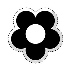 cute flower isolated icon vector illustration design