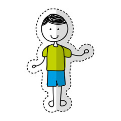 little boy avatar character vector illustration design