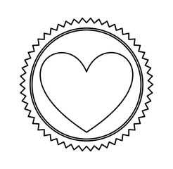 heart love romantic card vector illustration design