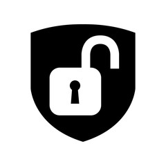 shield insurance with padlock isolated icon vector illustration design