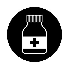 bottle drugs isolated icon vector illustration design