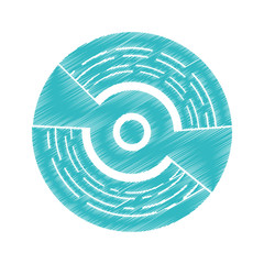 compact disk isolated icon vector illustration design