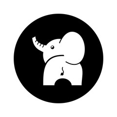 cute elephant isolated icon vector illustration design