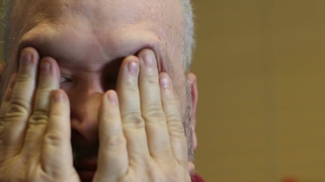 Depressed Man Close Up