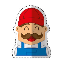 mechanic avatar character icon vector illustration design