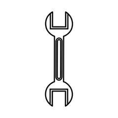 wrench mechanic tool icon vector illustration design
