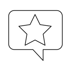 speech bubble with star icon vector illustration design
