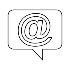 Obraz premium speech bubble with arroba symbol vector illustration design