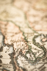 アンティークの古地図　インドシナ半島
