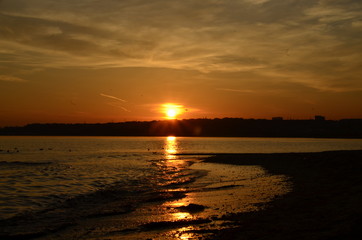 Fototapeta premium Sahil de gün batımı